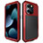 Coque Luxe Aluminum Metal Housse Etui 360 Degres HJ1 pour Apple iPhone 14 Pro Rouge