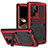 Coque Luxe Aluminum Metal Housse Etui 360 Degres M04 pour Samsung Galaxy S25 Ultra 5G Rouge Petit