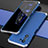 Coque Luxe Aluminum Metal Housse Etui 360 Degres P01 pour Xiaomi Mi 11X 5G Argent et Bleu Petit