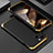 Coque Luxe Aluminum Metal Housse Etui 360 Degres pour Apple iPhone 15 Or et Noir