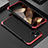 Coque Luxe Aluminum Metal Housse Etui 360 Degres pour Apple iPhone 15 Plus Rouge et Noir