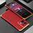Coque Luxe Aluminum Metal Housse Etui 360 Degres pour Oppo Reno8 5G Or et Rouge