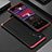 Coque Luxe Aluminum Metal Housse Etui 360 Degres pour Xiaomi Mi 12S Pro 5G Rouge et Noir