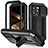 Coque Luxe Aluminum Metal Housse Etui 360 Degres RJ3 pour Apple iPhone 14 Pro Max Noir
