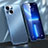 Coque Luxe Aluminum Metal Housse Etui M03 pour Apple iPhone 13 Mini Bleu
