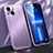 Coque Luxe Aluminum Metal Housse Etui M03 pour Apple iPhone 13 Mini Violet