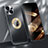 Coque Luxe Aluminum Metal Housse Etui M08 pour Apple iPhone 15 Noir