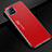 Coque Luxe Aluminum Metal Housse Etui pour Oppo A72 5G Rouge
