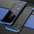 Coque Luxe Aluminum Metal Housse Etui pour Oppo Find X2 Lite Bleu et Noir