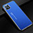 Coque Luxe Aluminum Metal Housse Etui pour Oppo Reno4 SE 5G Bleu