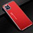 Coque Luxe Aluminum Metal Housse Etui pour Oppo Reno4 SE 5G Rouge