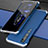 Coque Luxe Aluminum Metal Housse Etui pour Xiaomi Mi 10 Pro Argent et Bleu