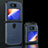 Coque Luxe Cuir et Plastique Housse Etui Mat BH2 pour Motorola Moto RAZR (2022) 5G Bleu