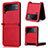 Coque Luxe Cuir et Plastique Housse Etui Mat BY2 pour Samsung Galaxy Z Flip4 5G Rouge