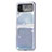 Coque Luxe Cuir et Plastique Housse Etui Mat R08 pour Samsung Galaxy Z Flip4 5G Argent