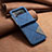 Coque Luxe Cuir et Plastique Housse Etui Mat S01 pour Samsung Galaxy Z Flip4 5G Bleu