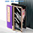 Coque Luxe Cuir et Plastique Housse Etui Mat ZL5 pour Samsung Galaxy Z Fold4 5G Petit