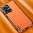 Coque Luxe Cuir Housse Etui AT2 pour Vivo V25 Pro 5G Orange