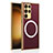 Coque Luxe Cuir Housse Etui avec Mag-Safe Magnetic Magnetique AC1 pour Samsung Galaxy S22 Ultra 5G Rouge