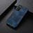 Coque Luxe Cuir Housse Etui B06H pour Samsung Galaxy A02s Bleu