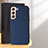 Coque Luxe Cuir Housse Etui B07H pour Samsung Galaxy S25 5G Bleu