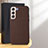 Coque Luxe Cuir Housse Etui B07H pour Samsung Galaxy S25 Plus 5G Marron
