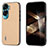 Coque Luxe Cuir Housse Etui BH3 pour Huawei Honor 90 Lite 5G Or