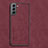 Coque Luxe Cuir Housse Etui C01 pour Samsung Galaxy S22 Plus 5G Rouge