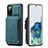 Coque Luxe Cuir Housse Etui C01S pour Samsung Galaxy S20 FE (2022) 5G Bleu