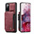 Coque Luxe Cuir Housse Etui C01S pour Samsung Galaxy S20 FE (2022) 5G Rouge