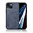 Coque Luxe Cuir Housse Etui DY1 pour Apple iPhone 12 Mini Bleu