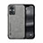 Coque Luxe Cuir Housse Etui DY2 pour Oppo Reno8 Lite 5G Gris