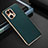 Coque Luxe Cuir Housse Etui GS1 pour Oppo Find X5 Pro 5G Vert Petit