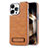Coque Luxe Cuir Housse Etui JD1 pour Apple iPhone 15 Pro Marron