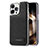 Coque Luxe Cuir Housse Etui JD1 pour Apple iPhone 15 Pro Noir
