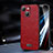 Coque Luxe Cuir Housse Etui LD2 pour Apple iPhone 14 Rouge