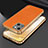 Coque Luxe Cuir Housse Etui LD3 pour Apple iPhone 13 Orange