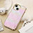 Coque Luxe Cuir Housse Etui LD4 pour Apple iPhone 15 Rose