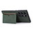 Coque Luxe Cuir Housse Etui M04T pour Samsung Galaxy S21 Ultra 5G Vert