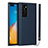 Coque Luxe Cuir Housse Etui N02 pour Huawei P40 Bleu