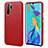 Coque Luxe Cuir Housse Etui P04 pour Huawei P30 Pro Rouge