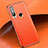 Coque Luxe Cuir Housse Etui pour Huawei Enjoy 10 Plus Orange