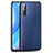 Coque Luxe Cuir Housse Etui pour Huawei Enjoy 10S Bleu