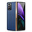Coque Luxe Cuir Housse Etui pour Samsung Galaxy Z Fold2 5G Bleu Petit