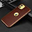 Coque Luxe Cuir Housse Etui R01 pour Apple iPhone 11 Marron