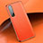 Coque Luxe Cuir Housse Etui R01 pour Oppo Find X2 Pro Orange