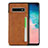 Coque Luxe Cuir Housse Etui R01 pour Samsung Galaxy S10 5G Orange
