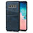 Coque Luxe Cuir Housse Etui R02 pour Samsung Galaxy S10 Bleu