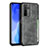 Coque Luxe Cuir Housse Etui R06 pour Huawei P40 Lite 5G Gris