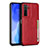 Coque Luxe Cuir Housse Etui R06 pour Huawei P40 Lite 5G Rouge